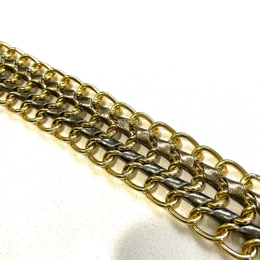 Metallic Gold Woven Belt